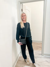 Load image into Gallery viewer, Karlie Black Sweater Jogger Set
