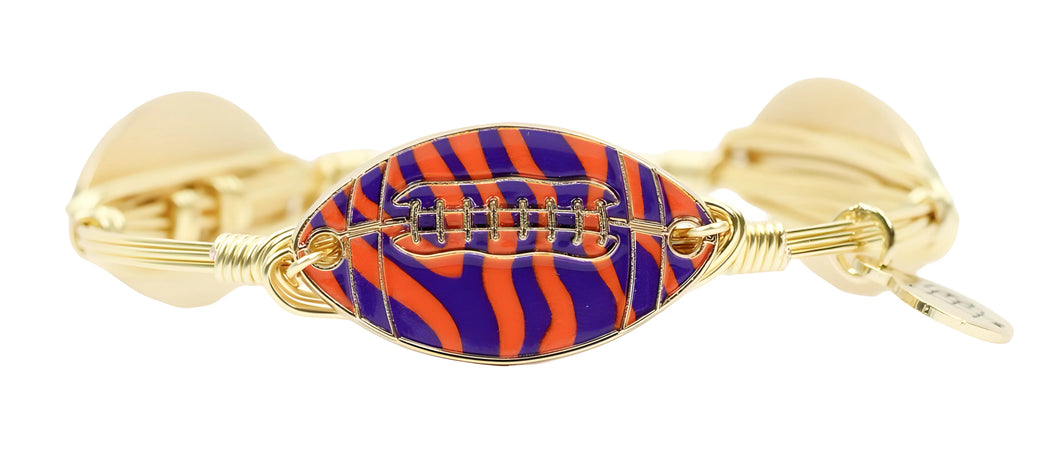 Tiger Stripe Football Bangle Bracelet