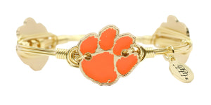Clemson Paw Bangle Bracelet