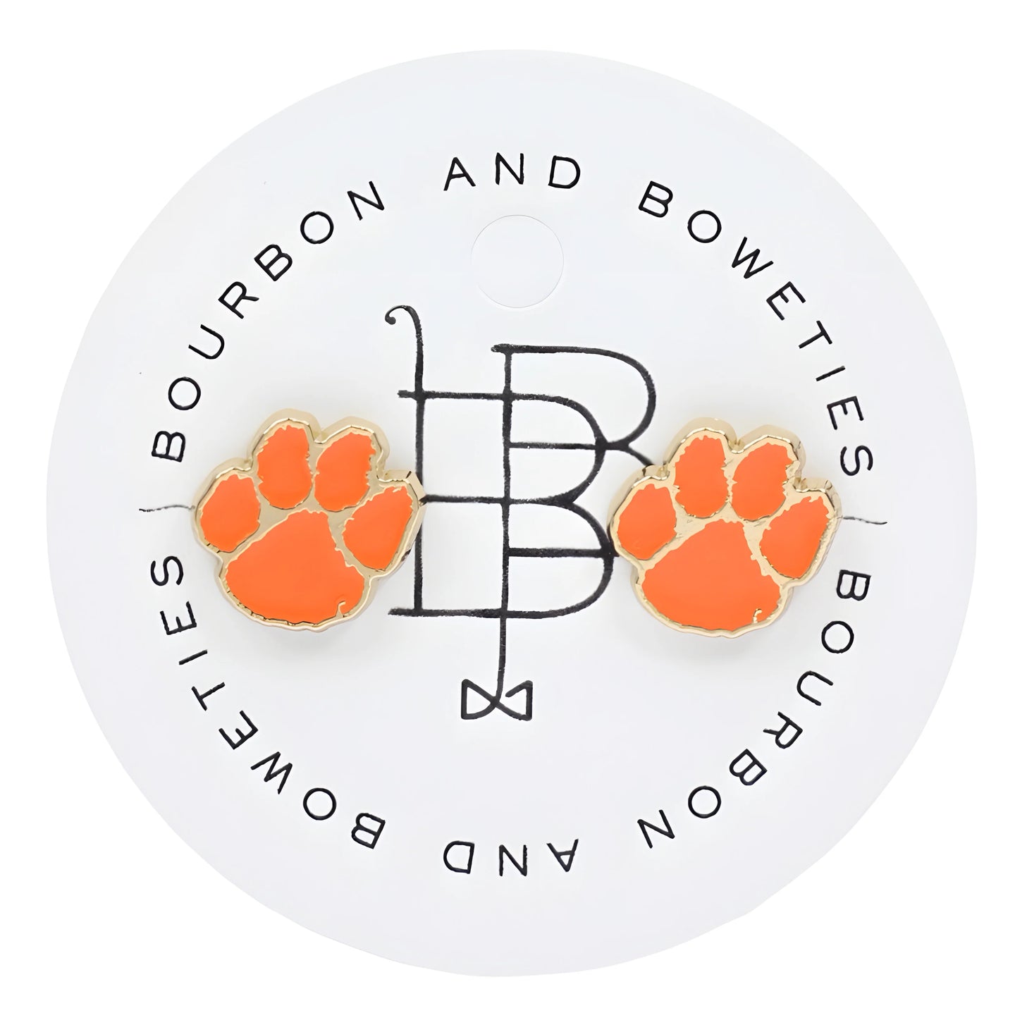 Clemson Paw Studs | Orange