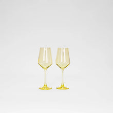 Load image into Gallery viewer, GlassHauseCo Colored Wines Glass | Lemon Drop
