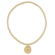 enewton Classic 2mm Bead Bracelet Inspire Small Charm - Gold