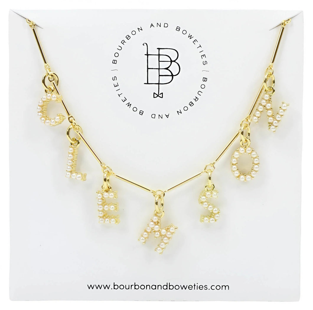 Clemson Pearl Necklace