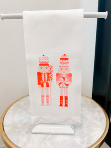 Candy Nutcrackers Scalloped Kitchen Towel