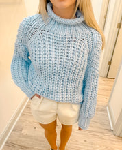 Load image into Gallery viewer, Mink Pink Chunky Knit Sweater | Ice Blue