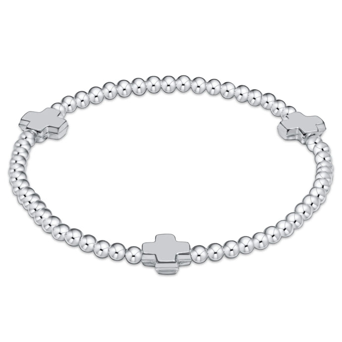 enewton Signature Cross Sterling Pattern 3mm Bead Bracelet - Sterling