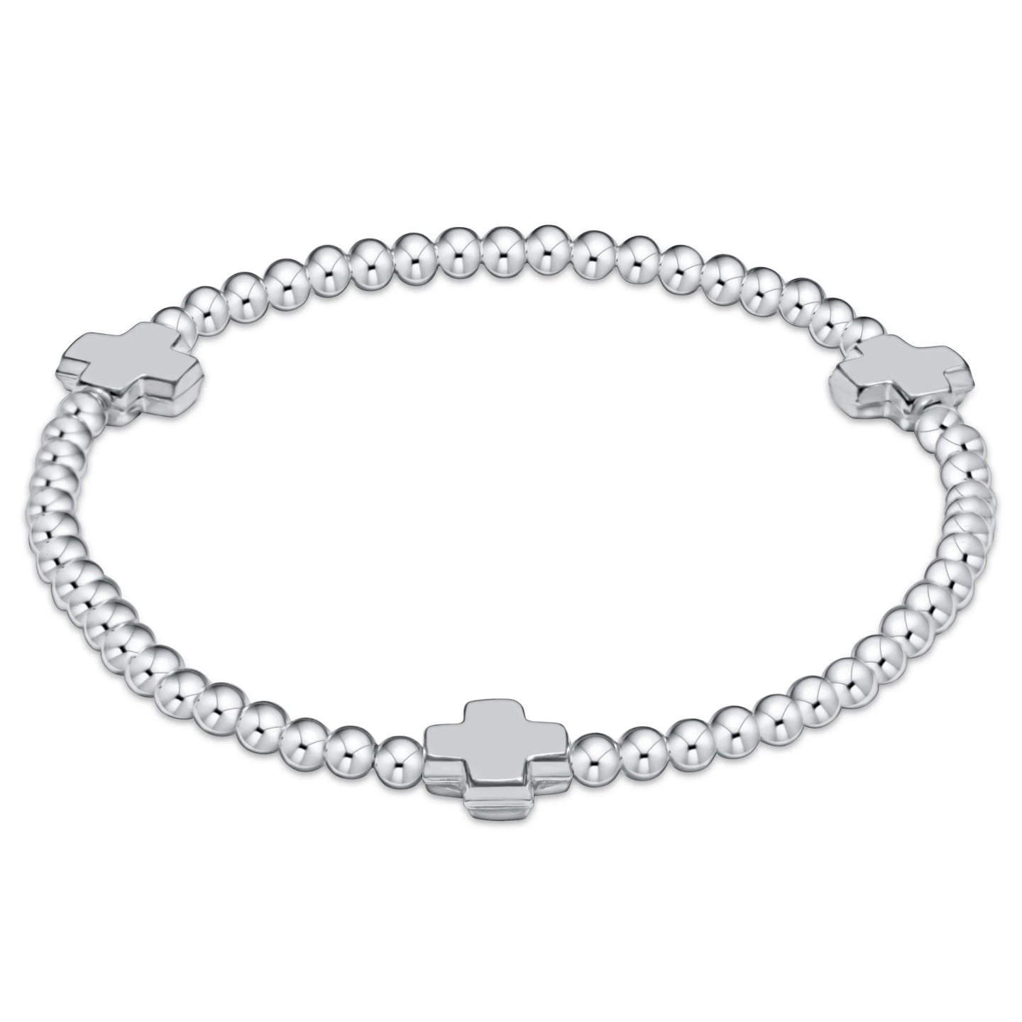 enewton Signature Cross Sterling Pattern 3mm Bead Bracelet - Sterling
