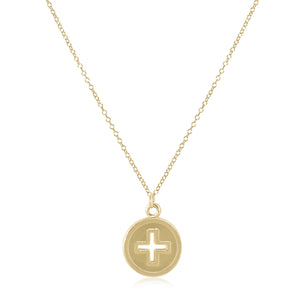 enewton 16" Necklace Gold - Signature Cross Gold Disc