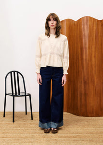 FRNCH Amber Creme Blouse