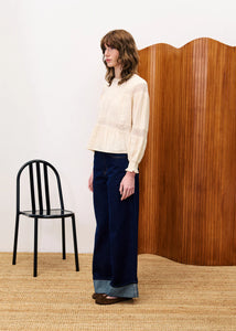 FRNCH Amber Creme Blouse