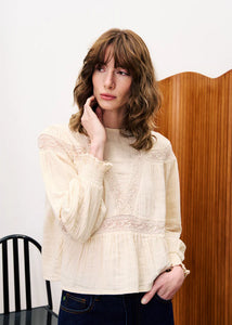 FRNCH Amber Creme Blouse