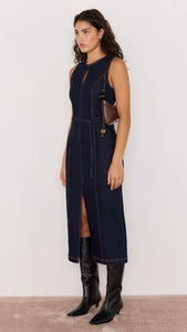 Mink Pink Raya Denim Midi Dress