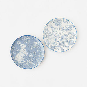 Blue & White Ceramic Bunny Plate