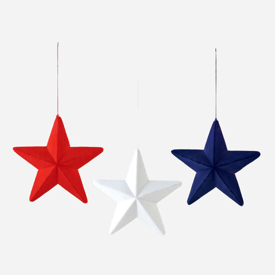 Flocked Hanging Star | Medium