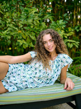 Load image into Gallery viewer, Brooks Avenue Ivy Flutter Sleeve Pajama Set Short | Rosemary White
