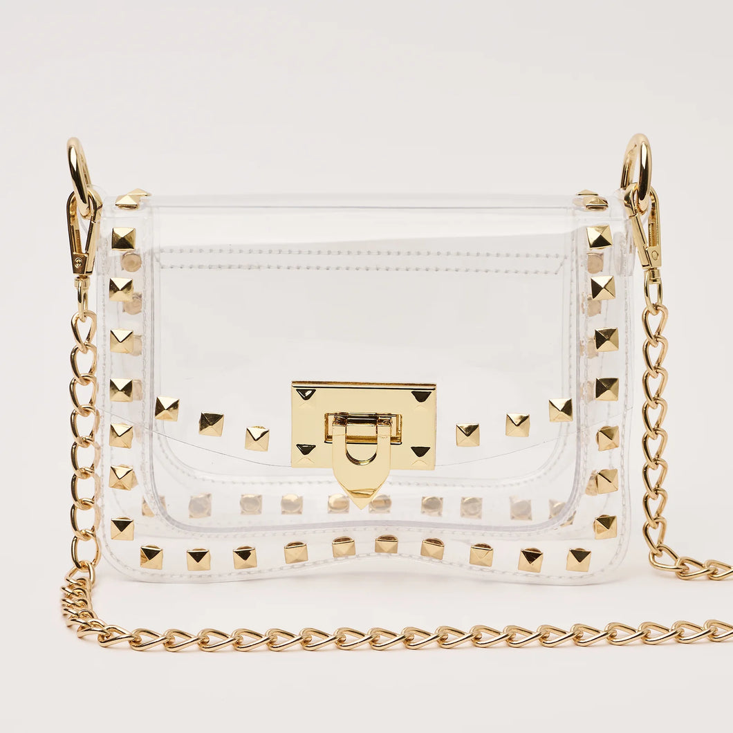Jackie in Gold Clear Crossbody