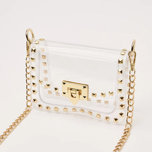 Jackie in Gold Clear Crossbody