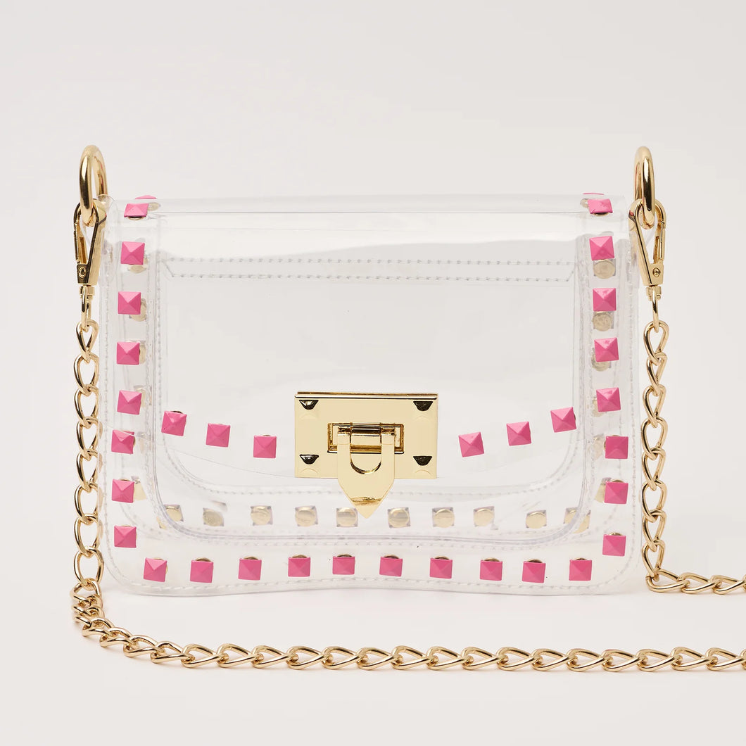 Jackie in Pink Clear Crossbody