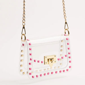 Jackie in Pink Clear Crossbody