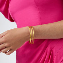 Load image into Gallery viewer, Julie Vos Gold Crescent Bangle | Medium
