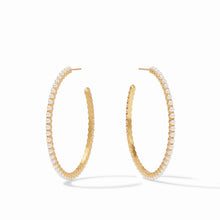 Load image into Gallery viewer, Julie Vos Gold Juliet Hoop | Pearl | Large