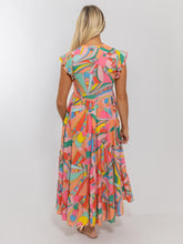 Load image into Gallery viewer, Karlie Bright Geo Tier Maxi Dress