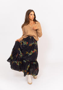 Karlie Lydia Floral Maxi Skirt