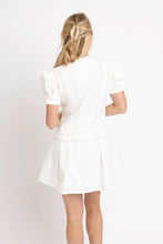 Load image into Gallery viewer, Karlie Ivory Denim Cap Sleeve Dress