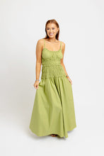 Load image into Gallery viewer, Karlie Solid Smock Cami Maxi Dress | Citrine