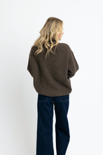 Load image into Gallery viewer, Karlie Solid Turtleneck Sweater | Chocolate