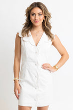 Load image into Gallery viewer, Karlie Ivory Scallop Sleeveless Dress