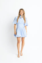 Load image into Gallery viewer, Karlie Blue Poplin Bubble Dress