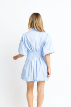 Load image into Gallery viewer, Karlie Blue Poplin Bubble Dress