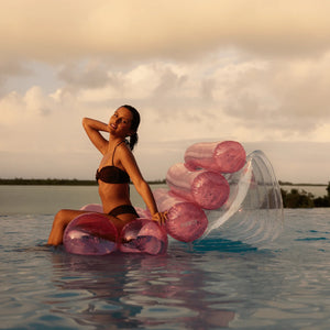 FUNBOY Pink Glitter Leisure Chair Pool Float