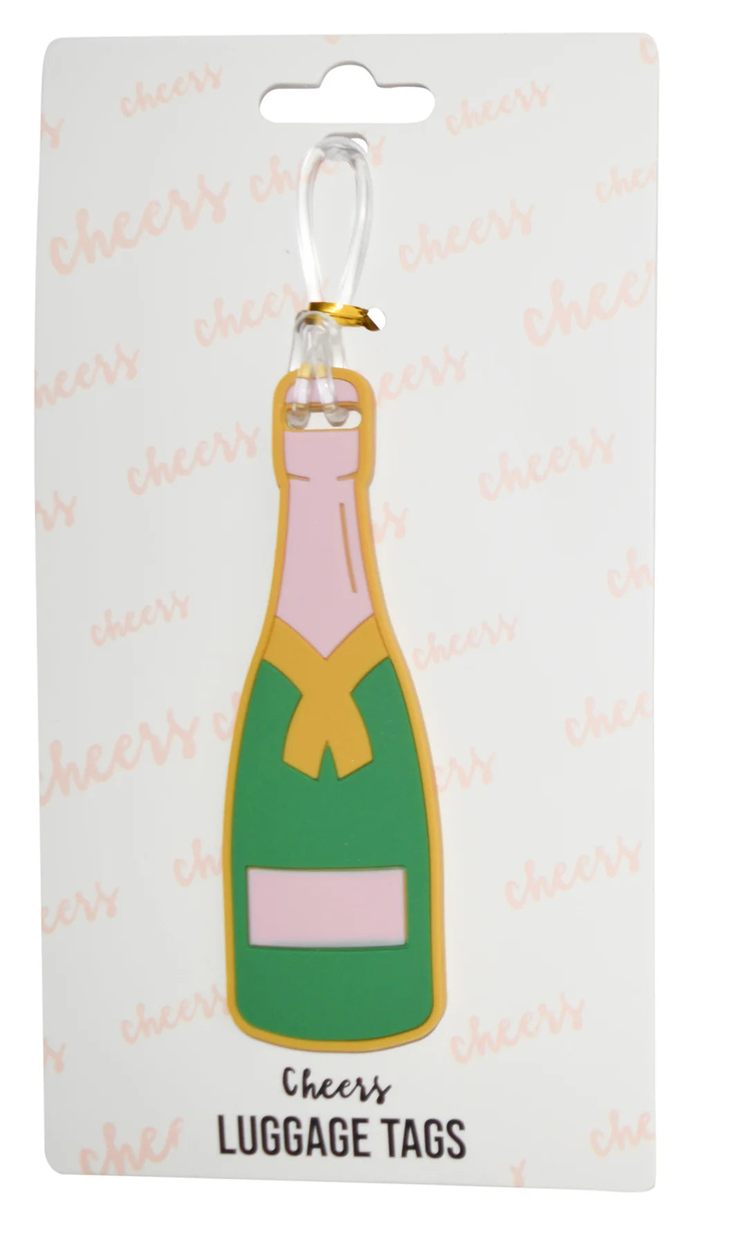 Green Champagne Bottle Silicone Luggage Tag