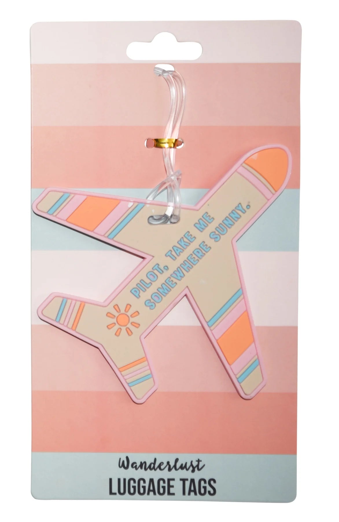 Sunny Plane Silicone Luggage Tag