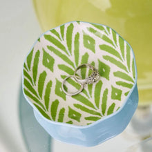 Load image into Gallery viewer, Laura Park Petite Frond Green Ceramic Ring Dish