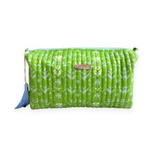 Load image into Gallery viewer, Laura Park Petal Garden Green Signature Cosmetic Bag