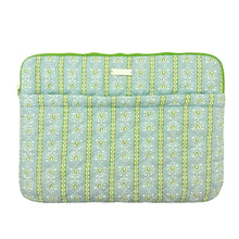 Load image into Gallery viewer, Laura Park Rosemary Stripe Blue Quilted Laptop Case