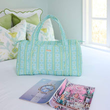 Load image into Gallery viewer, Laura Park Rosemary Stripe Blue Signature Duffle Bag