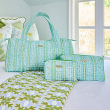 Load image into Gallery viewer, Laura Park Rosemary Stripe Blue Signature Duffle Bag