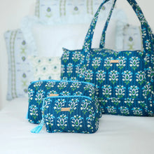 Load image into Gallery viewer, Laura Park Rosemary Indigo Signature Duffle Bag