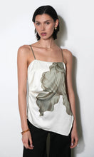 Load image into Gallery viewer, Greylin Lennon Side Tie Asymetric Cami Top | Ecru/Olive