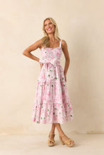 Load image into Gallery viewer, Prosperina Darcy Midi Dress | Rumor Rose Pink Print