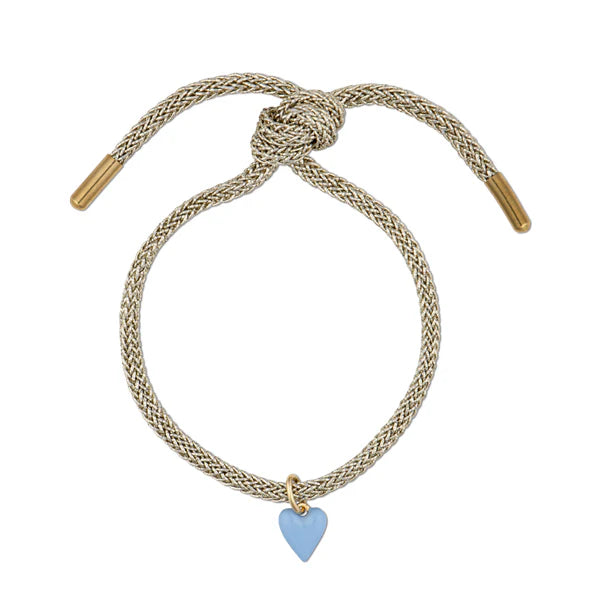 HART Gold Lurex Bracelet with Mini Blue Enamel Heart