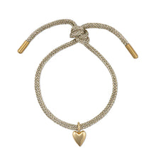 Load image into Gallery viewer, HART Gold Lurex Bracelet with Mini Gold and Silver Heart