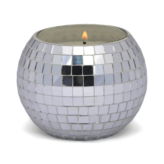 Magique 10 Oz Silver Disco Ball Candle - Sparkling Bergamot