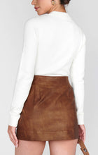 Load image into Gallery viewer, Show Me Your MUMU Maverick Mini Skirt | Chestnut Brown Faux Leather