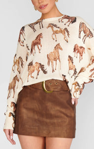 Show Me Your MUMU Maverick Mini Skirt | Chestnut Brown Faux Leather