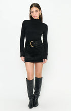 Load image into Gallery viewer, Show Me Your MUMU Maverick Mini Skirt | Black Faux Suede